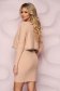 Cream dress with crystal embellished details from soft fabric knitted 4 - StarShinerS.com