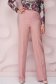 Pantaloni din stofa usor elastica roz-prafuit cu un croi evazat si talie inalta - StarShinerS 1 - StarShinerS.ro