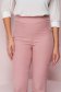 Pantaloni din stofa usor elastica roz-prafuit conici cu talie inalta 4 - StarShinerS.ro