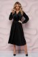 Black dress cloche with elastic waist elegant from velvet folded up 1 - StarShinerS.com