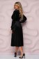 Black dress cloche with elastic waist elegant from velvet folded up 2 - StarShinerS.com