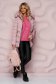 Pink jacket straight from slicker with detachable faux fur insertions 2 - StarShinerS.com
