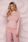 Lightpink women`s blouse knitted fabric with tented cut with turtle neck 1 - StarShinerS.com
