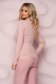 Lightpink women`s blouse knitted fabric with tented cut with turtle neck 2 - StarShinerS.com
