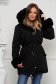 Black jacket from slicker with detachable faux fur insertions tented 1 - StarShinerS.com