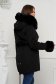 Black jacket from slicker with detachable faux fur insertions tented 2 - StarShinerS.com