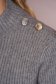 Grey sweater knitted tented with button accessories 4 - StarShinerS.com