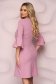 StarShinerS lightpink dress straight with bell sleeve office 3 - StarShinerS.com