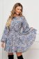 Dress cloche with elastic waist georgette with puffed sleeves - StarShinerS 1 - StarShinerS.com