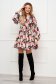 Dress cloche with elastic waist georgette with puffed sleeves - StarShinerS 4 - StarShinerS.com