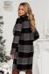 Overcoat with easy cut with chequers with front pockets 2 - StarShinerS.com