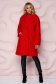 Red overcoat with easy cut with front pockets 1 - StarShinerS.com