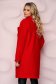 Red overcoat with easy cut with front pockets 3 - StarShinerS.com
