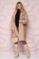 Cream overcoat with easy cut with front pockets 1 - StarShinerS.com