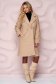 Cream overcoat with easy cut with front pockets 2 - StarShinerS.com