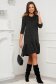 StarShinerS black dress loose fit knitted asymmetrical 3 - StarShinerS.com