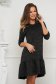 StarShinerS black dress loose fit knitted asymmetrical 1 - StarShinerS.com
