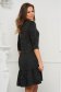 StarShinerS black dress loose fit knitted asymmetrical 2 - StarShinerS.com