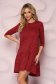 StarShinerS red dress loose fit knitted asymmetrical 1 - StarShinerS.com