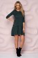 StarShinerS green dress loose fit knitted asymmetrical 2 - StarShinerS.com