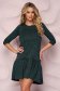 StarShinerS green dress loose fit knitted asymmetrical 1 - StarShinerS.com