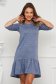 StarShinerS lightblue dress loose fit knitted asymmetrical 3 - StarShinerS.com
