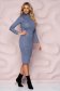 - StarShinerS lightblue dress pencil with turtle neck knitted from elastic fabric 3 - StarShinerS.com