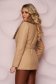 Cream coat tented accessorized with breastpin from wool 4 - StarShinerS.com