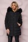 Black jacket from slicker long detachable hood 1 - StarShinerS.com