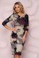 Dress knitted fabric midi pencil cowl neck - StarShinerS 1 - StarShinerS.com