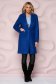 Blue coat straight with pockets from non elastic fabric 6 - StarShinerS.com