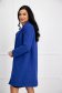 Blue coat straight with pockets from non elastic fabric 3 - StarShinerS.com
