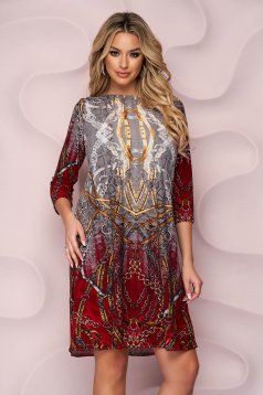 StarShinerS dress knitted with graphic details loose fit