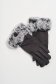 Darkgrey gloves from ecological leather with faux fur accessory 1 - StarShinerS.com