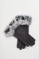 Darkgrey gloves from ecological leather with faux fur accessory 2 - StarShinerS.com