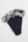 Manusi dama SunShine albastru-inchis din piele ecologica accesorizate cu blana ecologica 1 - StarShinerS.ro