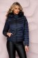 Darkblue jacket tented from slicker with furry hood 1 - StarShinerS.com