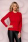 Red women`s blouse cotton with tented cut with button accessories 1 - StarShinerS.com