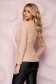 Cream women`s blouse cotton with tented cut with button accessories 2 - StarShinerS.com