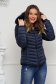 Darkblue jacket from slicker with faux fur accessory 1 - StarShinerS.com