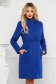 Palton Artista albastru elegant cambrat din material fin la atingere cu buzunare 1 - StarShinerS.ro