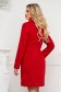 Palton Artista rosu elegant cambrat din material fin la atingere cu buzunare 2 - StarShinerS.ro