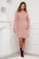 Palton Artista roz prafuit elegant cambrat din material fin la atingere cu buzunare 3 - StarShinerS.ro