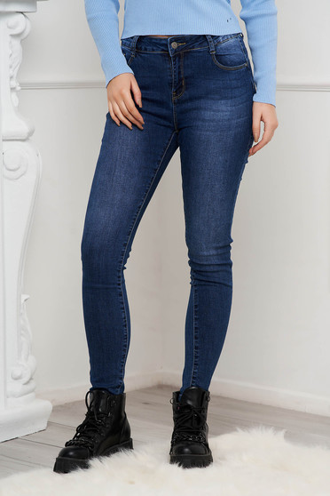 Blue jeans skinny jeans medium waist modeller