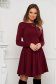 Burgundy dress cloche with rounded cleavage short cut jersey - StarShinerS 2 - StarShinerS.com