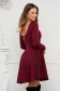 Burgundy dress cloche with rounded cleavage short cut jersey - StarShinerS 3 - StarShinerS.com