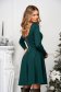 Darkgreen dress cloche with rounded cleavage short cut jersey - StarShinerS 2 - StarShinerS.com
