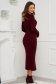 Rochie SunShine visinie in clos lunga din material tricotat reiat 2 - StarShinerS.ro