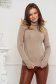 Cappuccino women`s blouse knitted tented with turtle neck 1 - StarShinerS.com