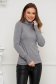 Grey women`s blouse knitted tented with turtle neck 1 - StarShinerS.com